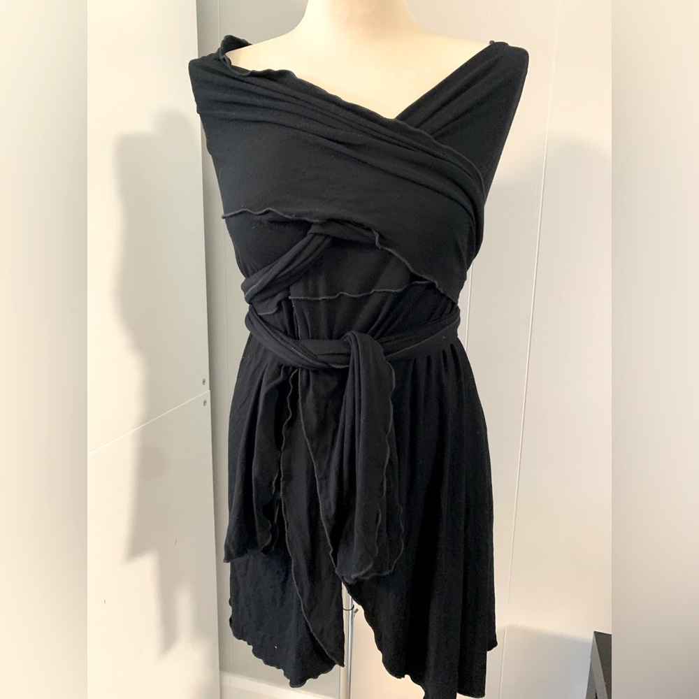 Angelrox (now called Suger) Orignal Wrap Dress in Black Bamboo OSFM